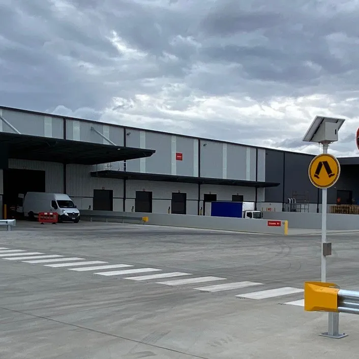 Bridgestone Distribution Centre Pedestrian crossing at Bridgestone Distribution Centre